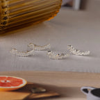 London Name Earrings Silver 18K Gold Plated