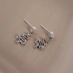 Diamond Christmas Tree Studs Silver 18K Gold Plated