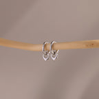 Tiny Teardrop Huggies Silver 18K Gold Plated