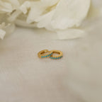 Turquoise Kendra Huggies Silver 18K Gold Plated