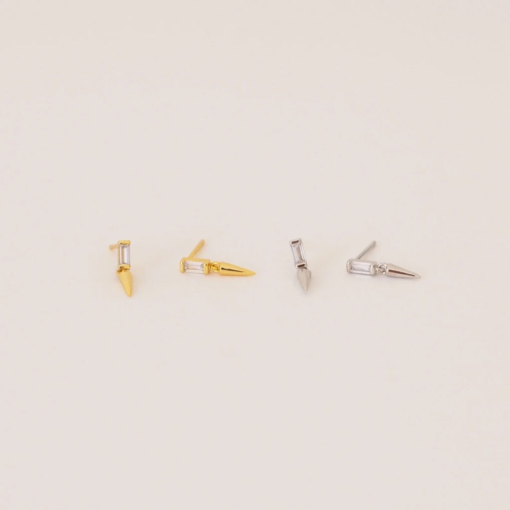 Wren Spike Studs Silver 18K Gold Plated