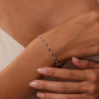 Sprinkle Diamond Tennis Bracelet Silver 18K Gold Plated