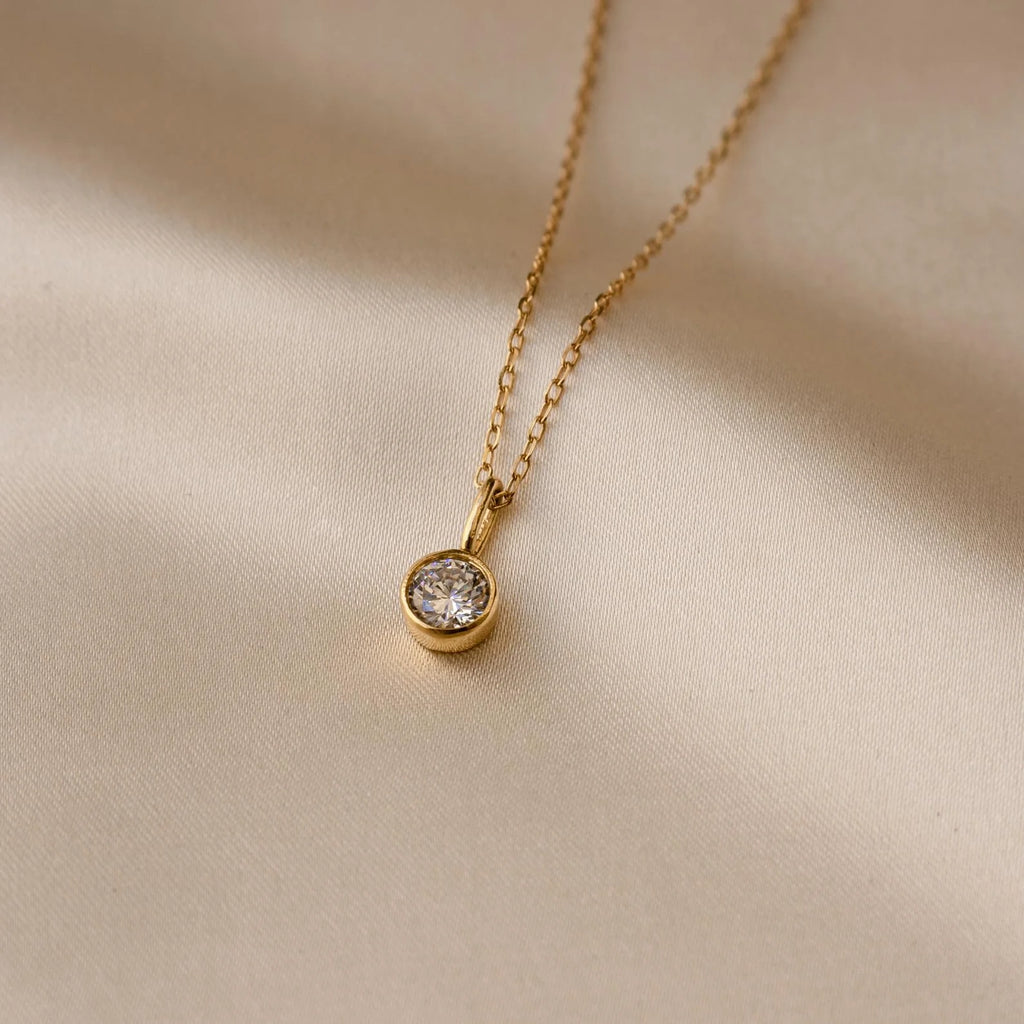 Custom Birthstone Necklace Silver 18K Gold Plated