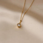 Custom Birthstone Necklace Silver 18K Gold Plated