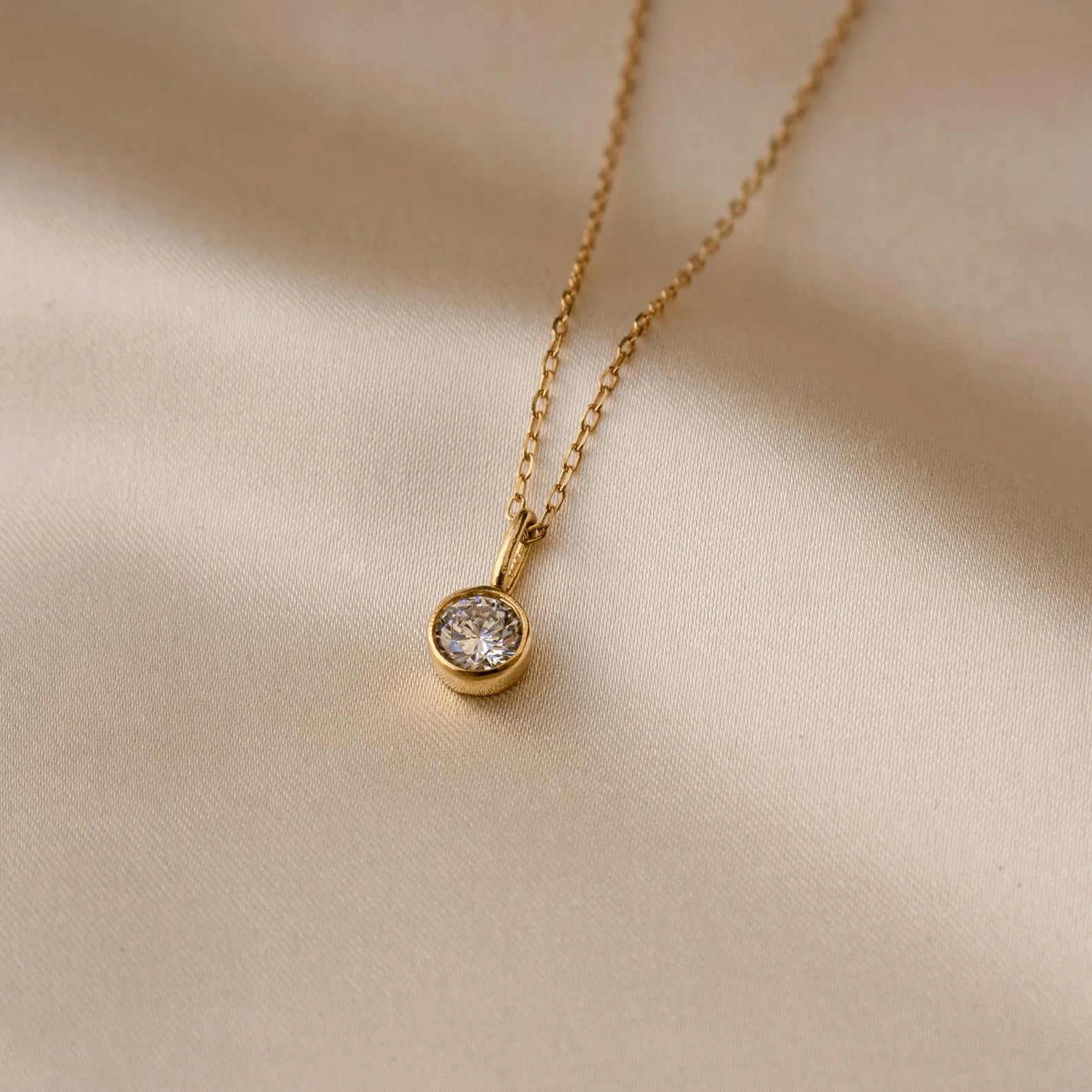 Custom Birthstone Necklace Silver 18K Gold Plated