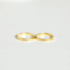 Alice Thin Engraved Ring  Silver 18K Gold Plated