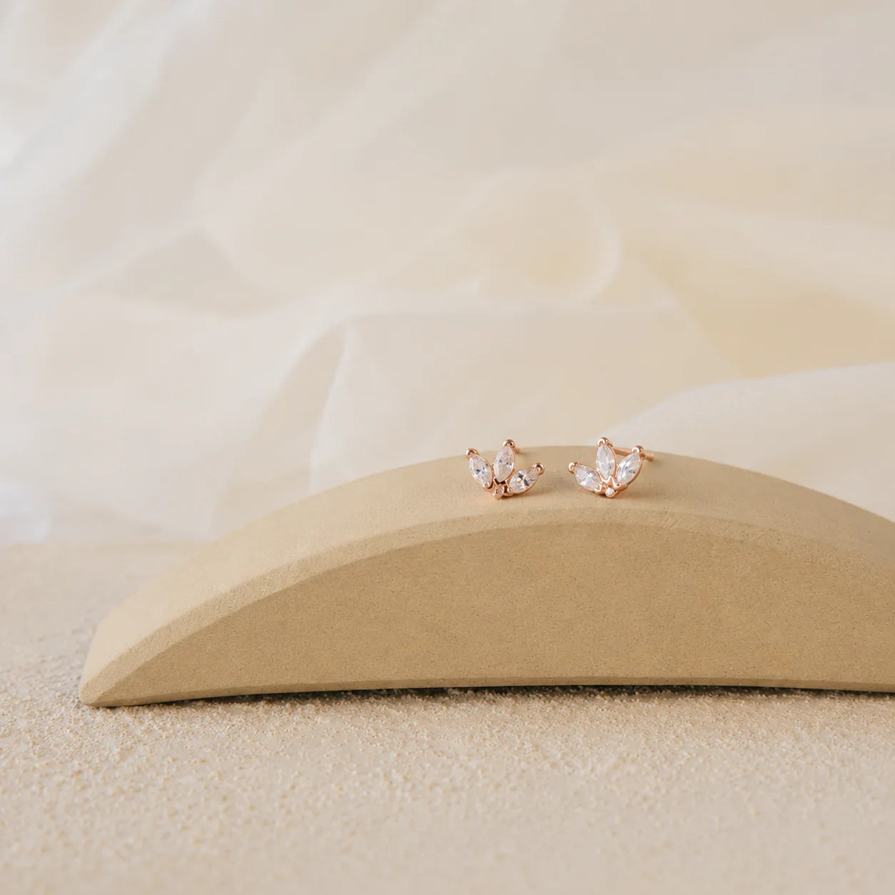 Arya Petal Stud Earrings