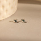 Agate Kite Drop Earrings Silver 18K Gold Plated