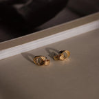 Micro Triple Knot Earrings Silver 18K Gold Plated