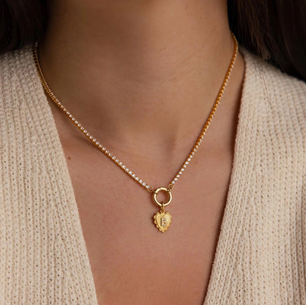 Heartline Initial Charm