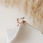 Grace Duo Name Ring Silver 18K Gold Plated