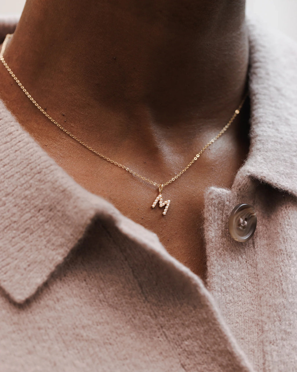 Pearl Initial Charm