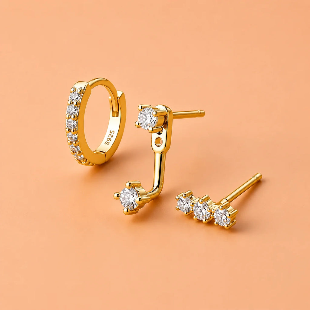 Diamond Earrings Set
