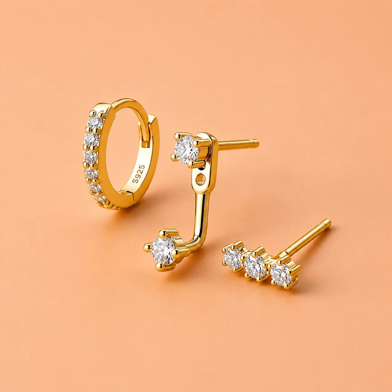 Diamond Earrings Set
