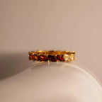 Garnet Marquise Ombre Ring Silver 18K Gold Plated