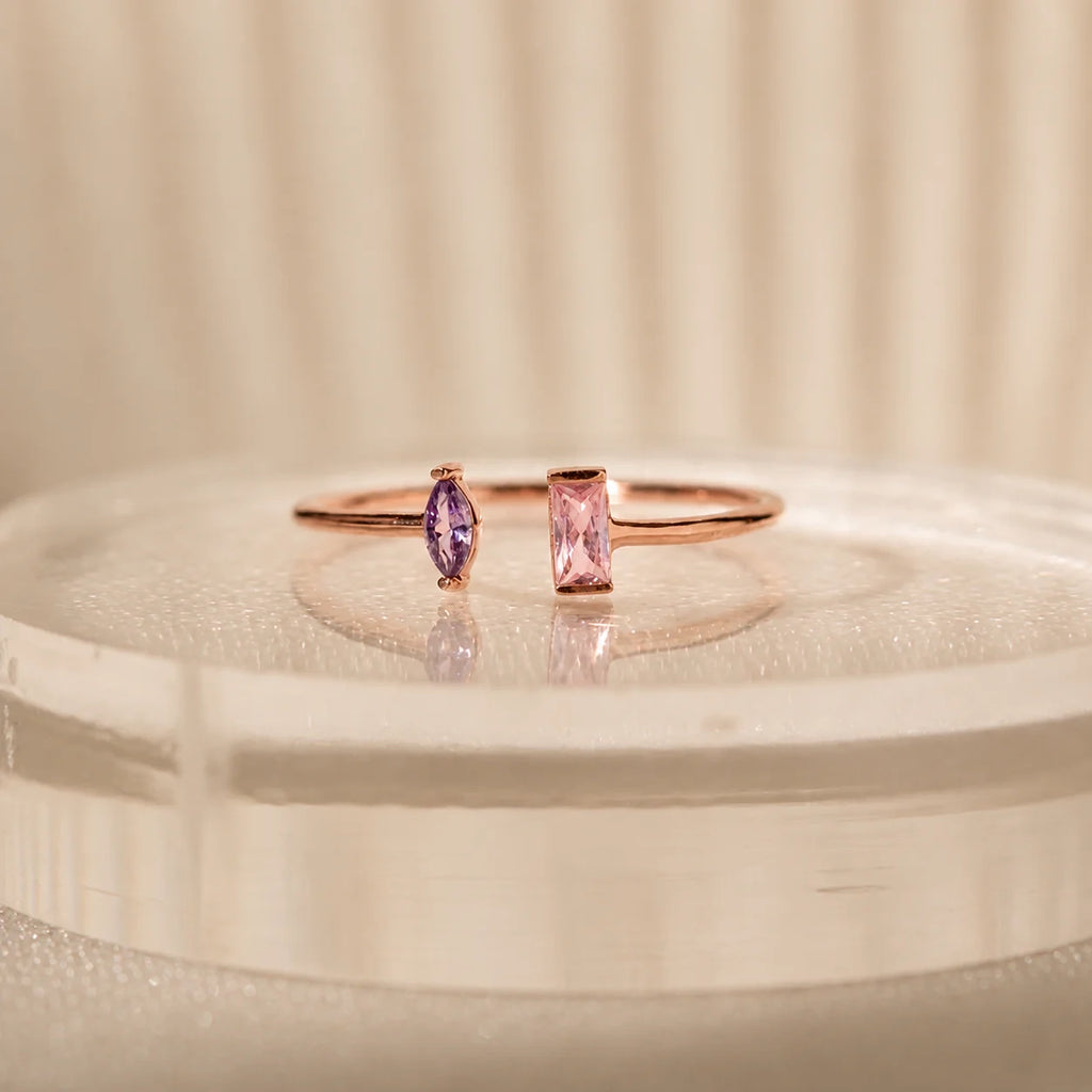 Duo Marquise Baguette Ring