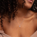 Sage Diamond Necklace Silver 18K Gold Plated