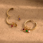 Sapphire Dainty Charm Silver 18K Gold Plated