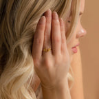 Hallie Duo Initial Ring Silver 18K Gold Plated