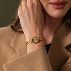 Oval Infinity Link Timepiece Silver 18K Gold Plated