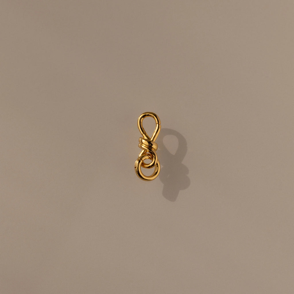 Knot Charm Clasp Silver 18K Gold Plated