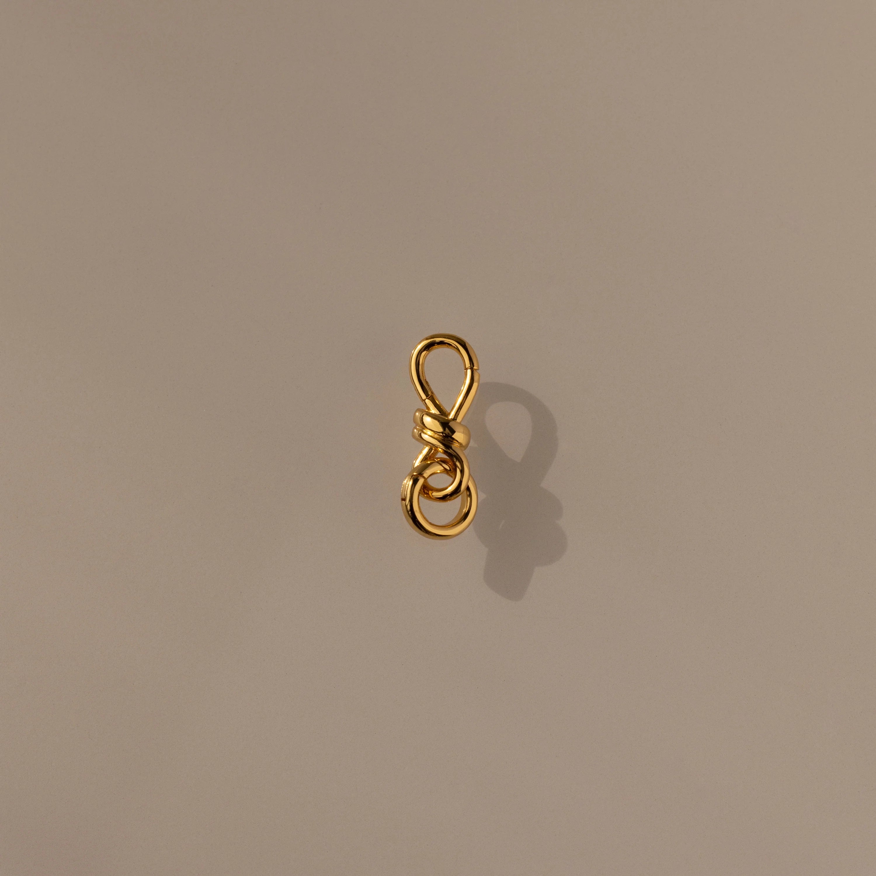 Knot Charm Clasp Silver 18K Gold Plated