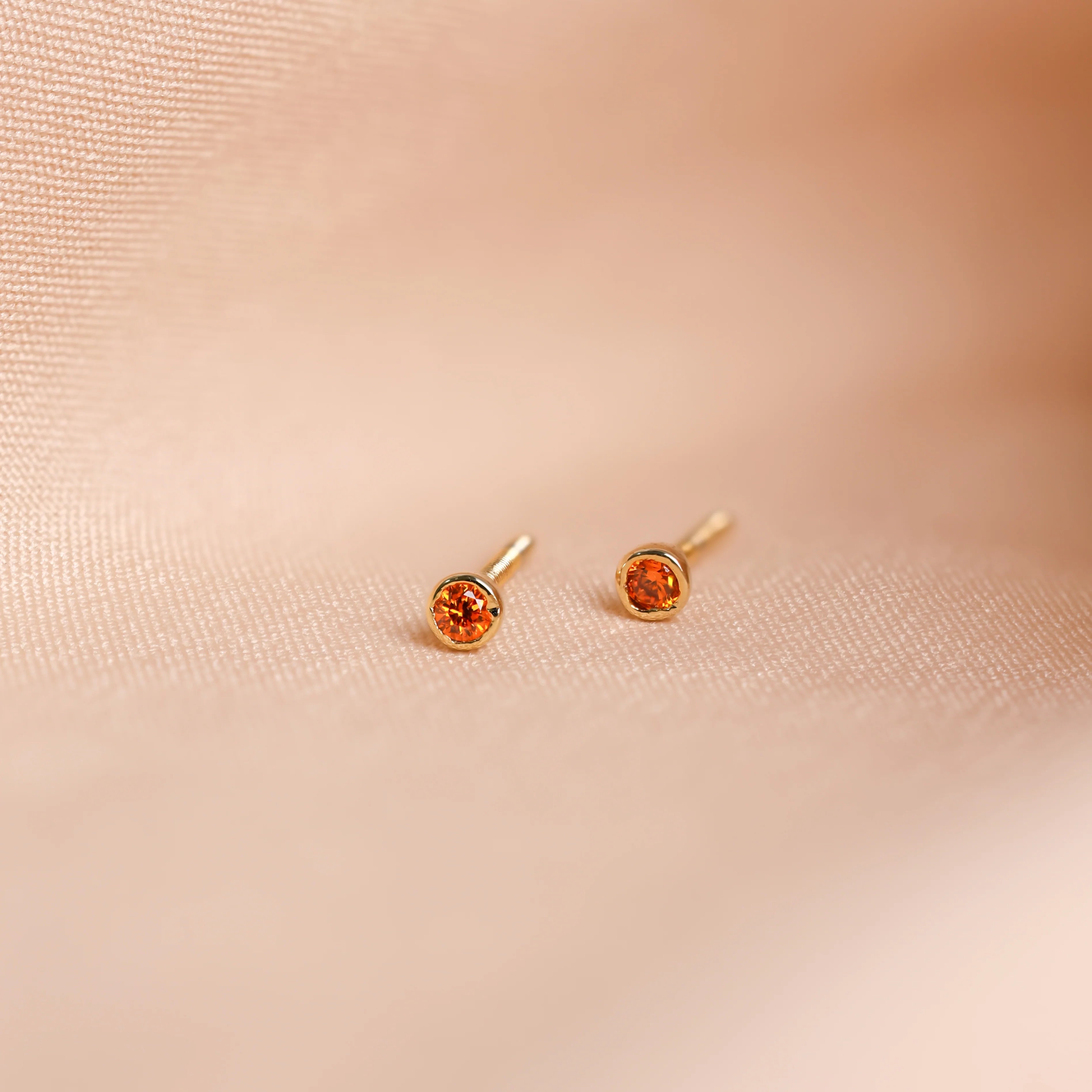 Personalized Birthstone Stud Earrings