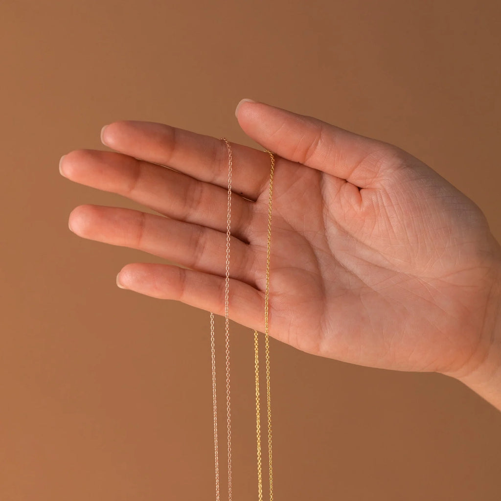 Dainty Chain Necklace Silver 18K Gold Plated