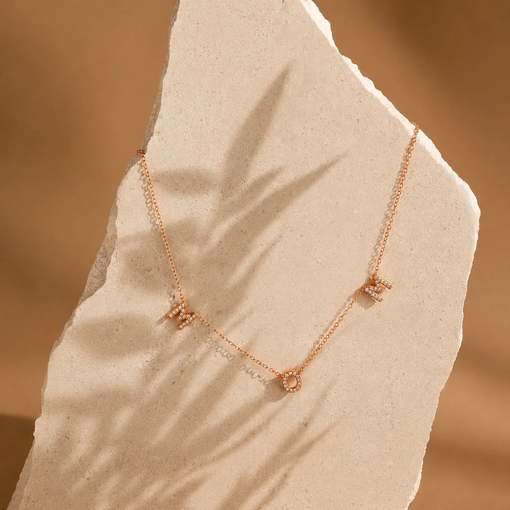 Pave Mom Necklace