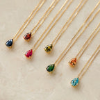 Ophelia Sapphire Necklace Silver 18K Gold Plated
