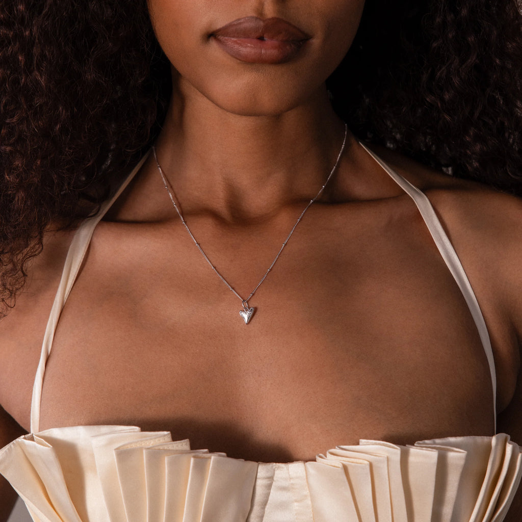 Shark Tooth Necklace Silver 18K Gold Plated