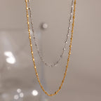 Dot Station Necklace Silver 18K Gold Plated
