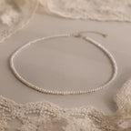Freshwater Pearl Beaded Necklace Silver 18K Gold Plated
