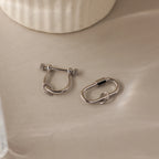 Bar & Carabiner Charm Set Silver 18K Gold Plated