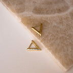 Triangle Huggies Silver 18K Gold Plated