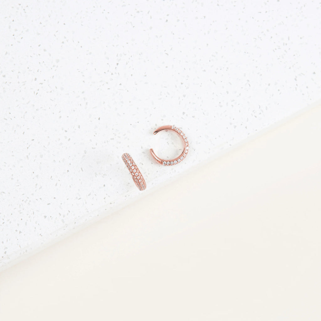 Mia Pave Cuffs Silver 18K Gold Plated