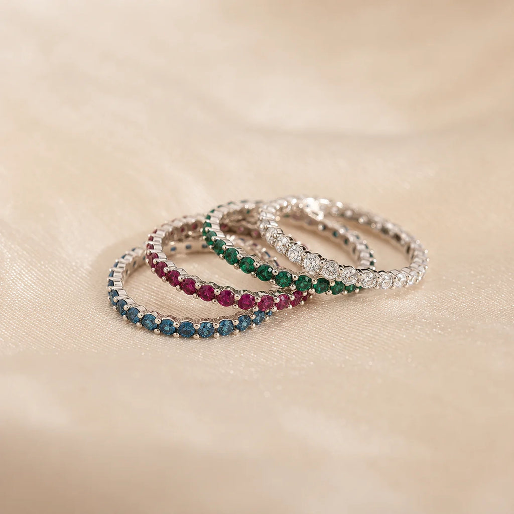 Eternity Tennis Birthstone Ring