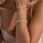 Dainty Mirror Chain Bracelet Silver 18K Gold Plated