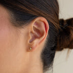 Ericka Diamond Studs Silver 18K Gold Plated