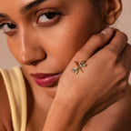 Marquise Diamond Dragonfly Charm Silver 18K Gold Plated
