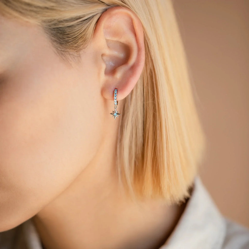 Astra Opal Huggie Earrings