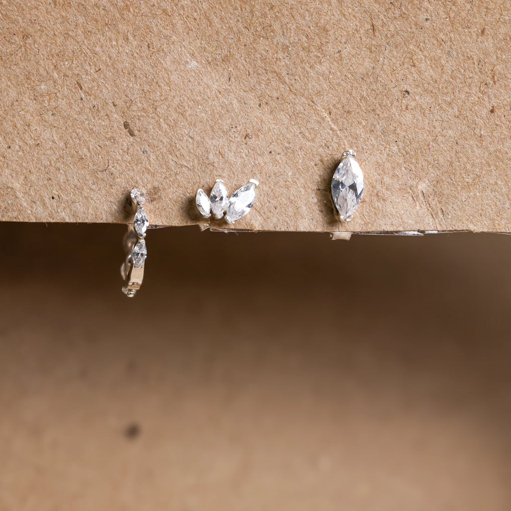 Marquise Diamond Earrings Set