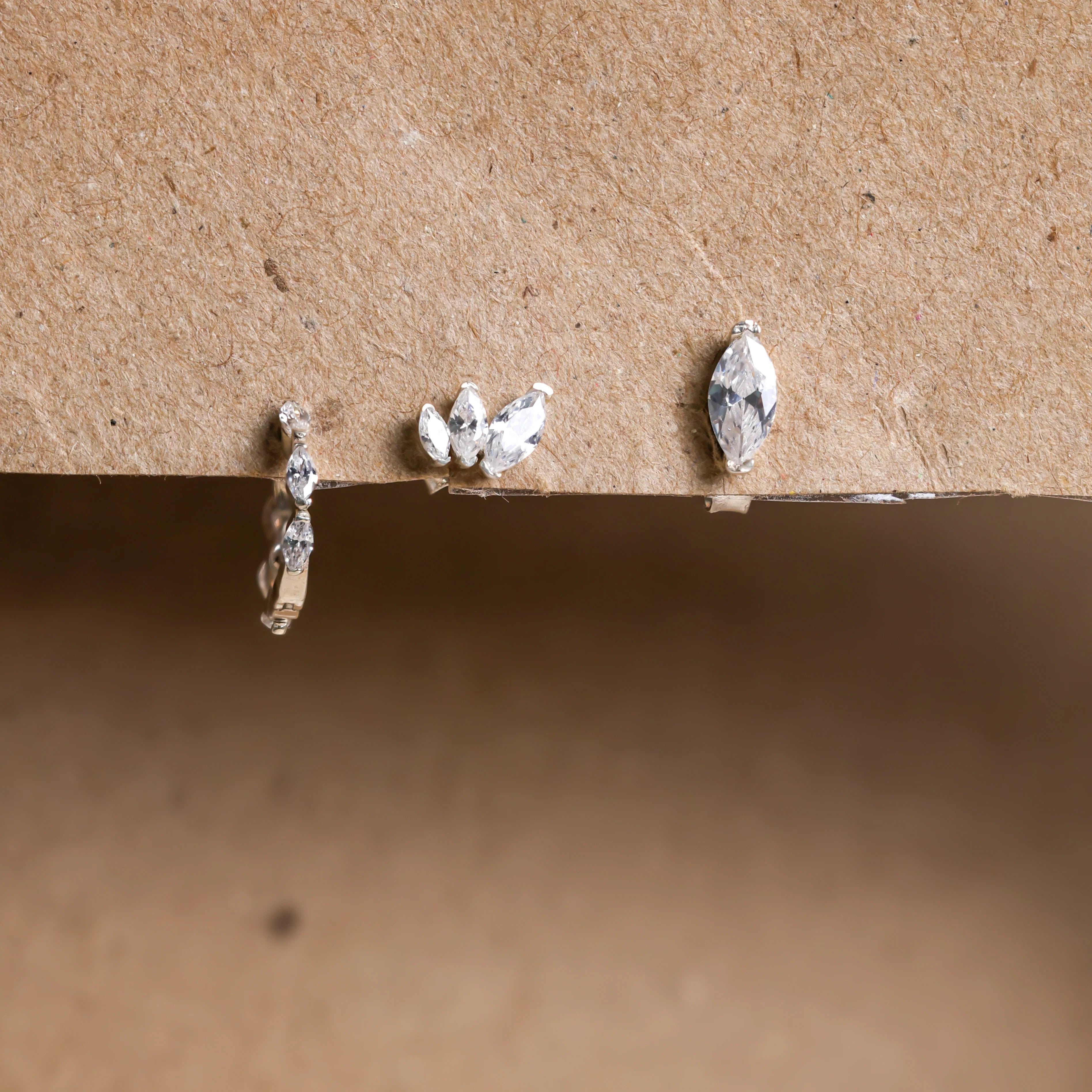 Marquise Diamond Earrings Set