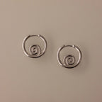Spiral Swirl Hoops Silver 18K Gold Plated