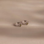 Peridot Athena Huggies Silver 18K Gold Plated