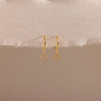 Twilight Star Hoops Silver 18K Gold Plated