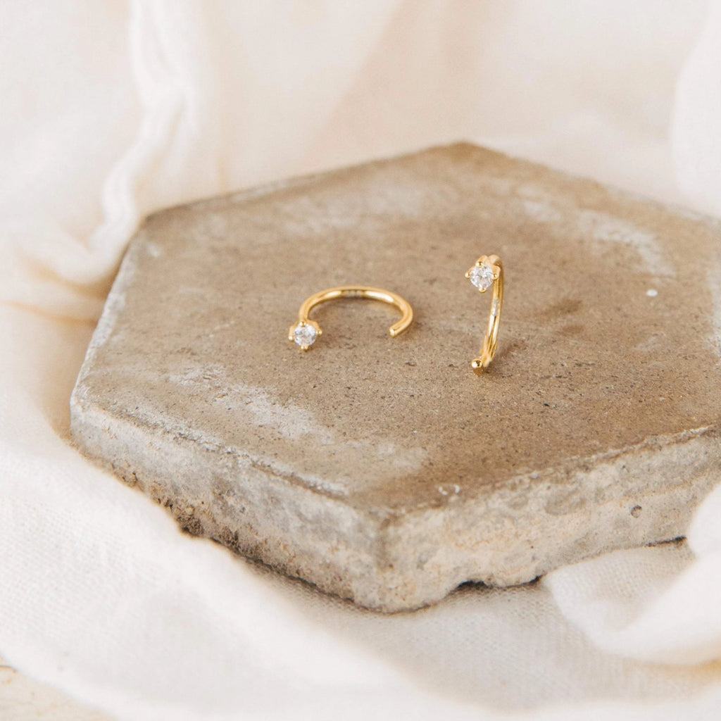 Diamonds Saylor Huggies Silver 18K Gold Plated