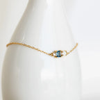 Eloise Gemstone Bracelet Silver 18K Gold Plated