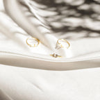 Modern Duo Initial Ring Silver 18K Gold Plated
