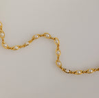 Eternity Pearl Bracelet Silver 18K Gold Plated